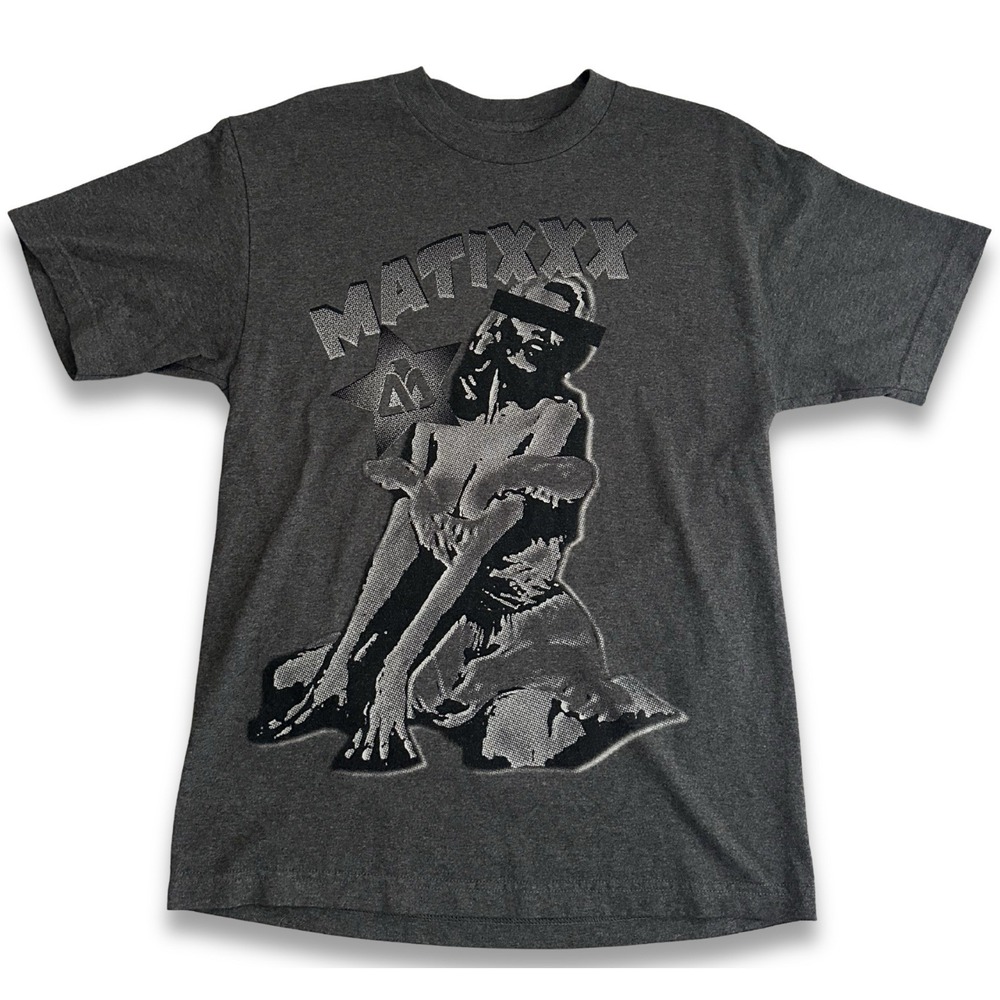 Matix Skateboarding Y2K Heather Gray Graphic Tee Shirt Mens Size M